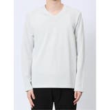 バイアスジャガード Vネック長袖Tシャツ | TAKA-Q MEN | 詳細画像6