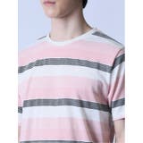 ジャガードボーダー クルーネック半袖Tシャツ | TAKA-Q MEN | 詳細画像16