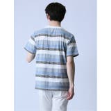 ジャガードボーダー クルーネック半袖Tシャツ | TAKA-Q MEN | 詳細画像19