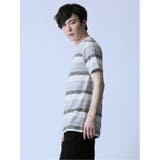 ジャガードボーダー クルーネック半袖Tシャツ | TAKA-Q MEN | 詳細画像2