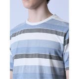 ジャガードボーダー クルーネック半袖Tシャツ | TAKA-Q MEN | 詳細画像24