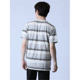 ジャガードボーダー クルーネック半袖Tシャツ | TAKA-Q MEN | 詳細画像3