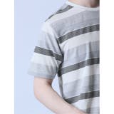 ジャガードボーダー クルーネック半袖Tシャツ | TAKA-Q MEN | 詳細画像9