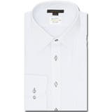 01白 | 形態安定 吸水速乾 スタンダードフィット レギュラーカラー長袖シャツ | TAKA-Q MEN