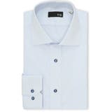 73サックス | ノンアイロン NEWスタンダードフィット ワイドカラー長袖シャツ | TAKA-Q MEN