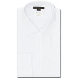 01白 | 形態安定 吸水速乾 スタンダードフィット ワイドカラー長袖シャツ | TAKA-Q MEN