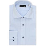 73サックス | ノンアイロン NEWスタンダードフィット ワイドカラー長袖シャツ | TAKA-Q MEN