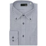 75紺 | イージーアイロン NEWスタンダードフィット ボタンダウン長袖シャツ | TAKA-Q MEN