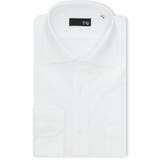 01白 | ノンアイロンストレッチ NEWスタンダードフィット ワイドカラー長袖ニットシャツ | TAKA-Q MEN