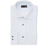 73サックス | ノンアイロンストレッチ NEWスタンダードフィット ワイドカラー長袖ニットシャツ | TAKA-Q MEN