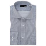75紺 | ノンアイロンストレッチ NEWスタンダードフィット カッタウェイ長袖ニットシャツ | TAKA-Q MEN