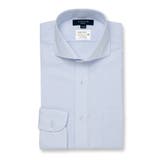 73サックス | 形態安定 吸水速乾 スリムフィット カッタウェイ長袖シャツ | TAKA-Q MEN