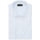 73サックス | ノンアイロンストレッチ NEWスタンダードフィット カッタウェイ長袖ニットシャツ | TAKA-Q MEN