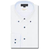 01白 | 形態安定 吸水速乾 スタンダードフィット ボタンダウン長袖シャツ | TAKA-Q MEN