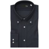 75紺 | ノンアイロンストレッチ NEWスタンダードフィット ボタンダウン長袖ニットシャツ | TAKA-Q MEN
