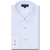 73サックス | 形態安定 吸水速乾 スタンダードフィット ワイドカラー長袖シャツ | TAKA-Q MEN
