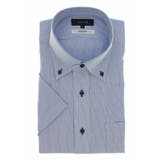 70青 | 形態安定抗菌防臭レギュラーフィット ボタンダウン半袖シャツ | TAKA-Q MEN