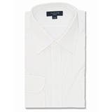 01白 | 【白無地】形態安定 吸水速乾 スリムフィット レギュラーカラー長袖シャツ | TAKA-Q MEN