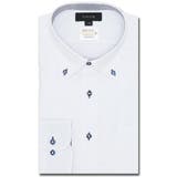 01白 | 形態安定 吸水速乾 スタンダードフィット ボタンダウン長袖シャツ | TAKA-Q MEN