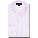 11ピンク | 形態安定 吸水速乾 スタンダードフィット ボタンダウン長袖シャツ | TAKA-Q MEN