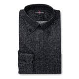 75紺 | ノーアイロンストレッチ レギュラーフィットボタンダウン長袖ニットシャツ | TAKA-Q MEN