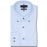 70青 | ノーアイロンストレッチ スタンダードフィット ボタンダウン長袖ニットシャツ | TAKA-Q MEN