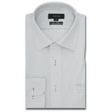 04グレー | ノーアイロンストレッチ スタンダードフィット ワイドカラー長袖ニットシャツ | TAKA-Q MEN