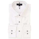 01白 | バンブーレーヨン スタンダードフィット ワイドカラー長袖シャツ | TAKA-Q MEN