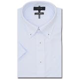 73サックス | ノーアイロンストレッチ スタンダードフィット ボタンダウン半袖ニットシャツ | TAKA-Q MEN