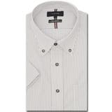 30茶 | ノーアイロンストレッチ スタンダードフィット ボタンダウン半袖ニットシャツ | TAKA-Q MEN