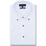 73サックス | ノーアイロンストレッチ スタンダードフィット ボタンダウン半袖ニットシャツ | TAKA-Q MEN