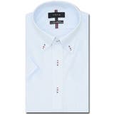 73サックス | ノーアイロンストレッチ スタンダードフィット ボタンダウン半袖ニットシャツ | TAKA-Q MEN