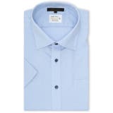 73サックス | 形態安定 吸水速乾 スタンダードフィット ワイドカラー半袖シャツ | TAKA-Q MEN