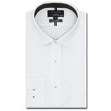 01白 | プライムフレックス スタンダードフィット ワイドカラー長袖ニットシャツ | TAKA-Q MEN