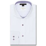 01白 | 形態安定 吸水速乾 スタンダードフィット カッタウェイ長袖シャツ | TAKA-Q MEN