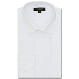 01白 | 【WEB限定】形態安定 吸水速乾 スタンダードフィット ワイドカラー長袖シャツ | TAKA-Q MEN