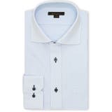 73サックス | ノンアイロンストレッチ NEWスタンダードフィット カッタウェイ長袖ニットシャツ | TAKA-Q MEN