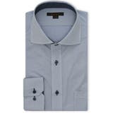 70青 | ノンアイロンストレッチ NEWスタンダードフィット カッタウェイ長袖ニットシャツ | TAKA-Q MEN