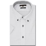 ノーアイロンストレッチ スタンダードフィット ボタンダウン半袖ニットシャツ | TAKA-Q MEN | 詳細画像1 