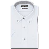 73サックス | ノーアイロンストレッチ スタンダードフィット ボタンダウン半袖ニットシャツ | TAKA-Q MEN