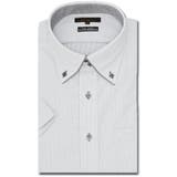 07白黒 | ノーアイロンストレッチ スタンダードフィット ドゥエボタンダウン半袖ニットシャツ | TAKA-Q MEN