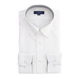01白 | 形態安定 スリムフィット ボタンダウン長袖シャツ | TAKA-Q MEN