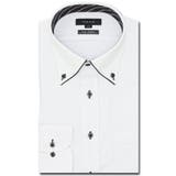 01白 | ノーアイロンストレッチ スタンダードフィット ボタンダウン長袖ニットシャツ | TAKA-Q MEN