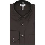 30茶 | 形態安定 スタンダードフィット スナップダウン長袖シャツ | TAKA-Q MEN