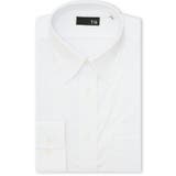 01白 | スパーノストレッチ NEWスタンダードフィット レギュラーカラー長袖ニットシャツ | TAKA-Q MEN