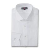 01白 | 超長綿120双糸 スタンダードフィット ワイドカラー長袖シャツ | TAKA-Q MEN