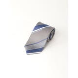 04グレー | 日本製 シルクストライプ柄 レギュラータイ 8.0cm幅 | TAKA-Q MEN