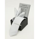 フォーマルネクタイ&チーフ&タイバー BOXセット グレンチェック | TAKA-Q MEN | 詳細画像1