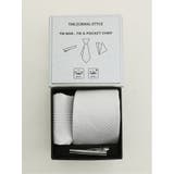 フォーマルネクタイ&チーフ&タイバー BOXセット グレンチェック | TAKA-Q MEN | 詳細画像2