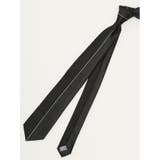05黒 | シルク混 パネル柄 ナロータイ 7.0cm幅 | TAKA-Q MEN